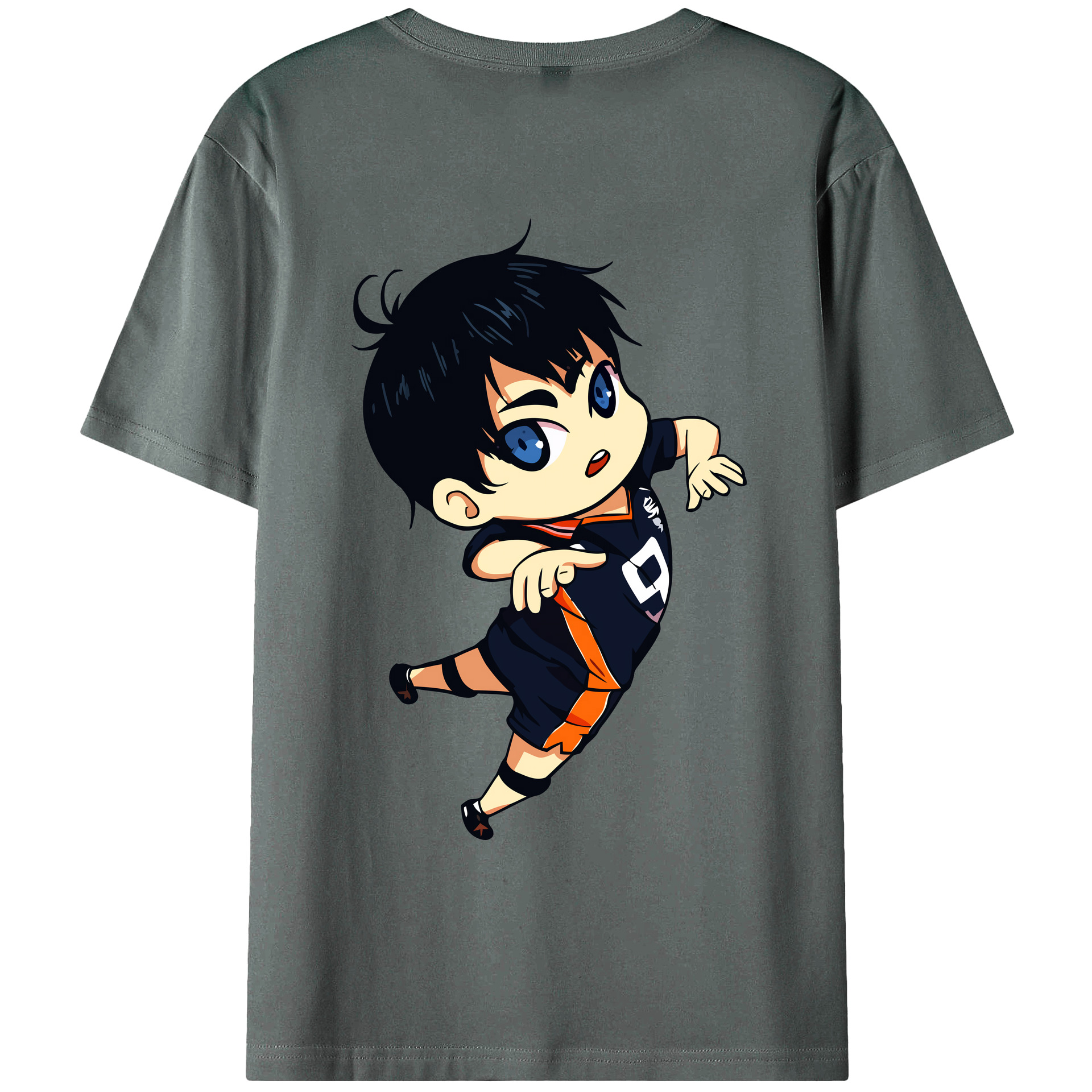 （画像用） ハイキュー!! Haikyu!! 綿100％ メンズ半袖Tシャツ（バックプリント） 通気性